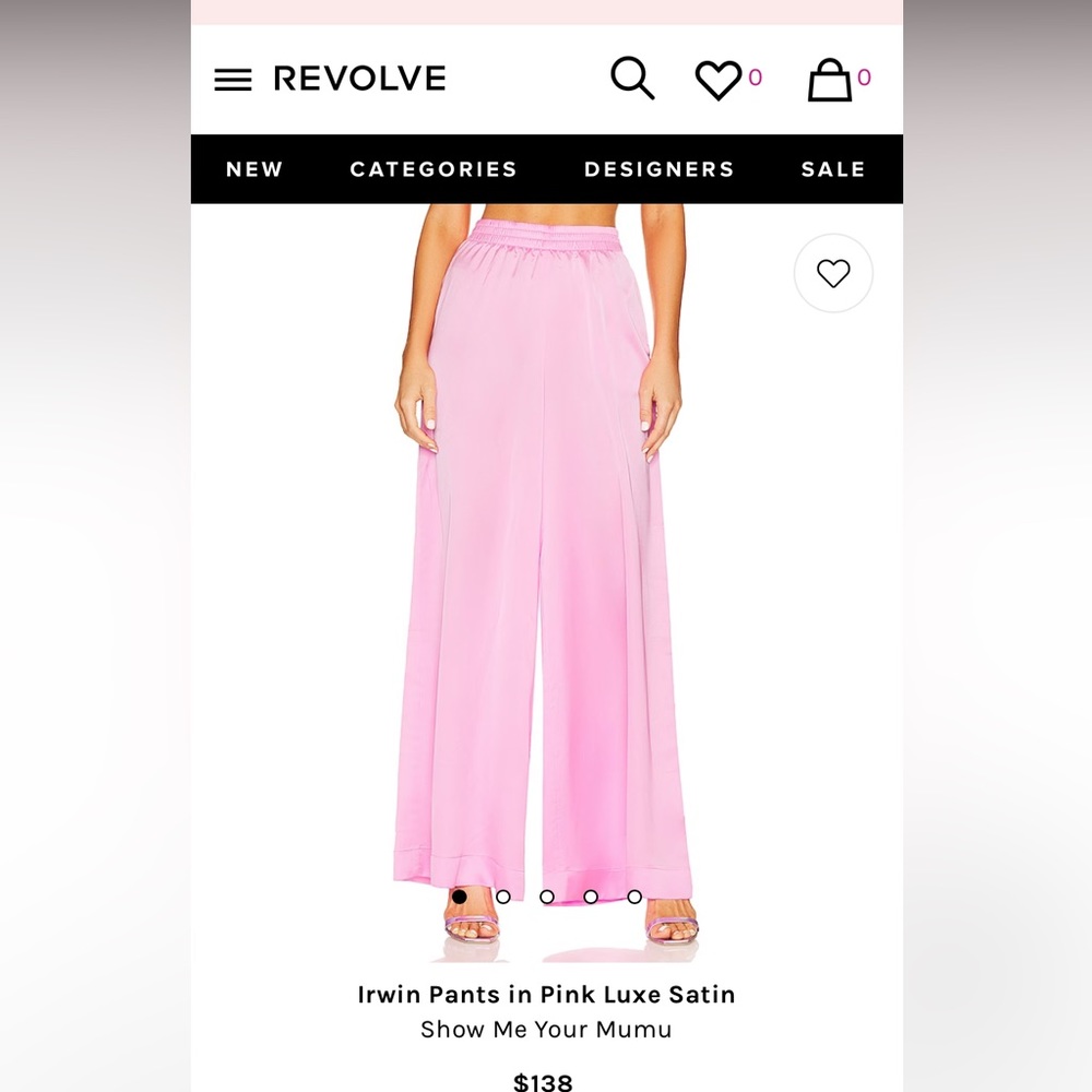 SHOW ME YOUR MUMU PINK SATIN PANTS FROM REVOLVE